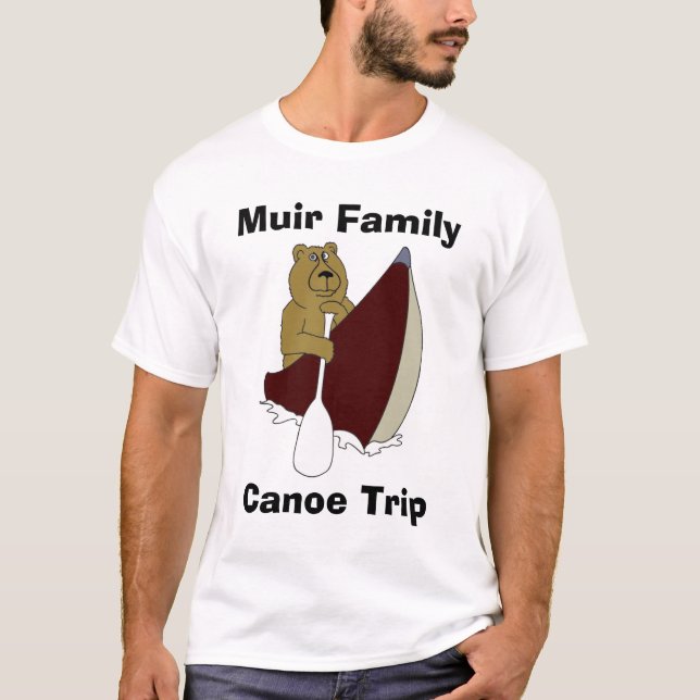 T-shirt Ours de voyage de canoë de famille de Muir (Devant)