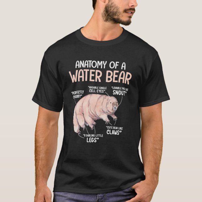 T-shirt Ours d'eau Anatomie Tardigrade Microbiologie (Devant)