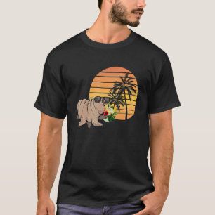 T-shirt Ours d'eau Tardigrade Microbi Vintage Sunset rétro