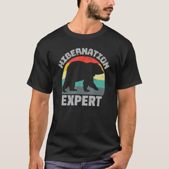 T-shirt Ours d'hibernation Expert Ours d'hiver (Devant)