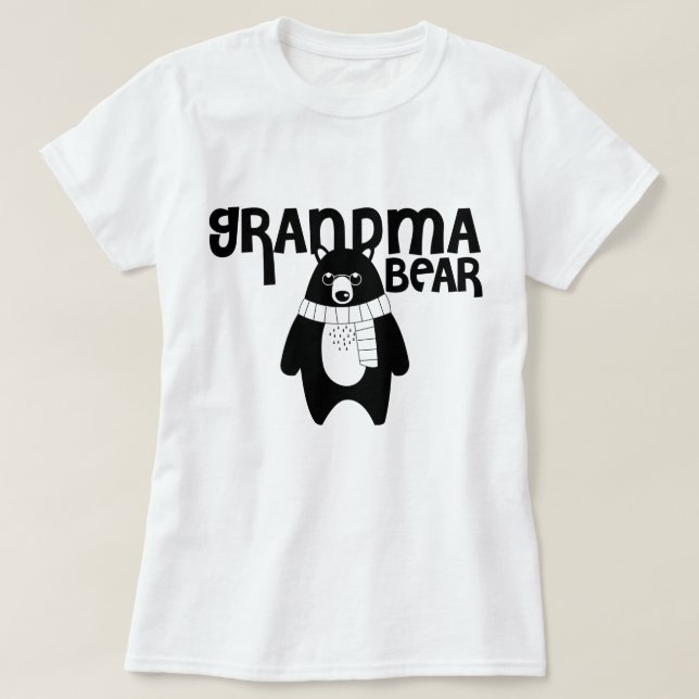 T-shirt Ours drôle avec la chemise de grand-maman d'ours (Design devant)