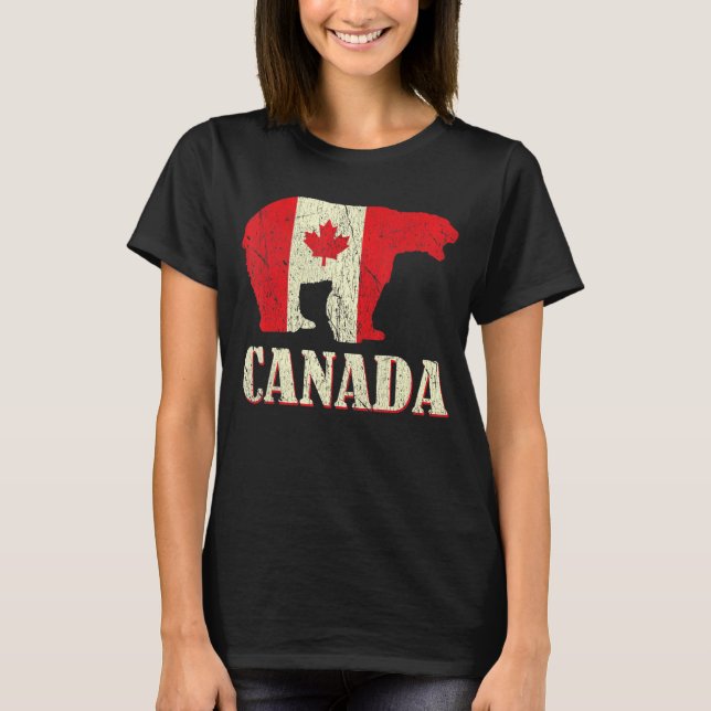 T-shirt Ours en détresse Fête du Canada Fier Canadien Cana (Devant)