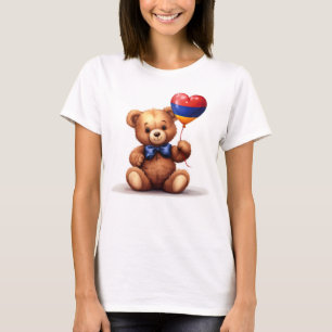 T-shirt ours en peluche et ballon avec le drapeau arménien