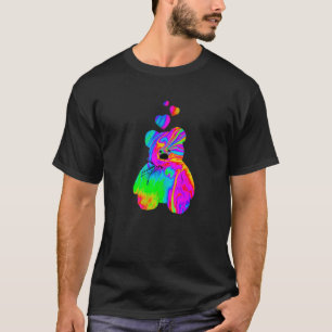 T-shirt Ours en peluche psychédélique Ourson coloré trippy