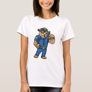 T-shirt Ours en tant qu'officier de police avec Baton