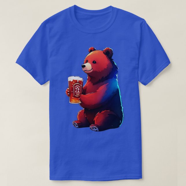 T-shirt Ours et bière (Design devant)