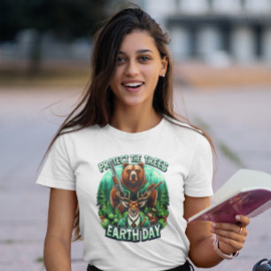 T-shirt Ours et cerfs en hauteur