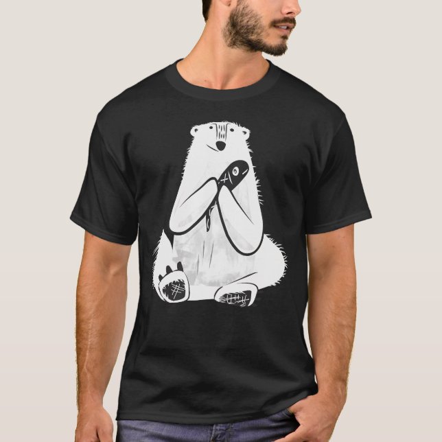 T-shirt Ours et poissons amis (Devant)