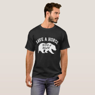 T-shirt Ours Fierté Sauvez Un Cheval Promenade Un ours