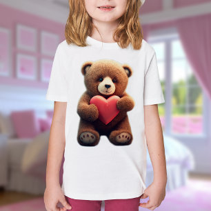 T-shirt Ours fourré au coeur