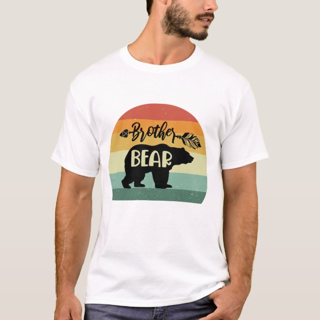 T-shirt Ours frère Sunset rétro (Devant)