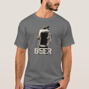 T-shirt Ours gris et bière drôles