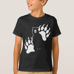 T-shirt Ours grizzli et empreintes