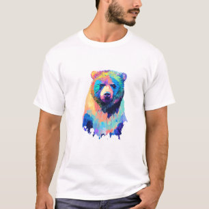 T-shirt Ours Grizzly Nature sauvage Forêt animale Couleurs