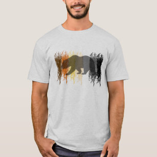 T-shirt Ours grunge cool ombre gay fière