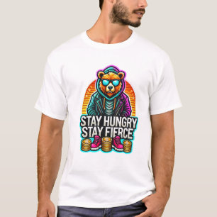 T-shirt Ours Hustle - Restez faim, Restez ferme