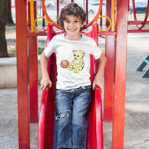 T-shirt Ours Jaune Teddy