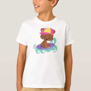 T-shirt Ours mignon, Ours Brown, Ours petit, Planche de su