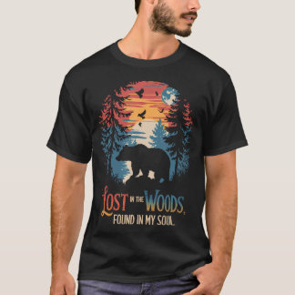 T-shirt Ours Nature Perdu Dans Les Bois Arbre De La Montag