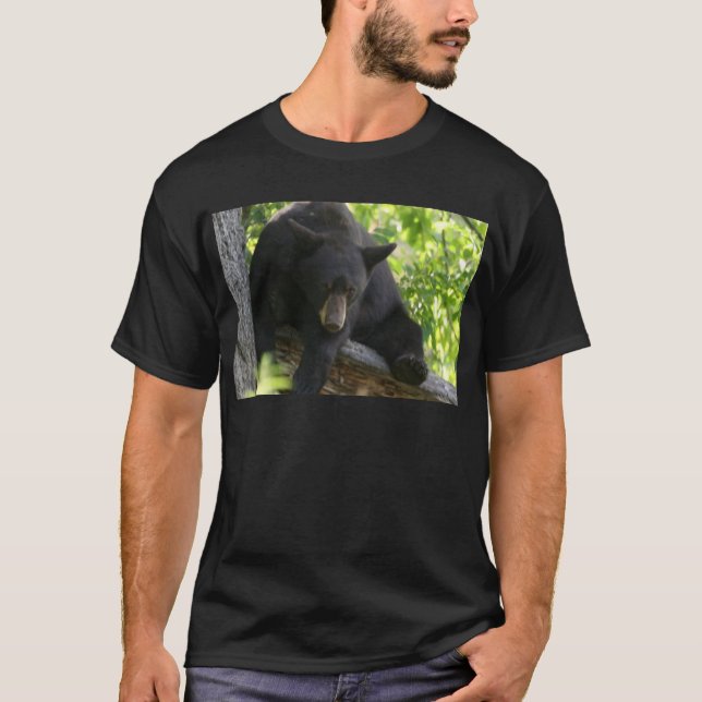 T-shirt ours noir (Devant)