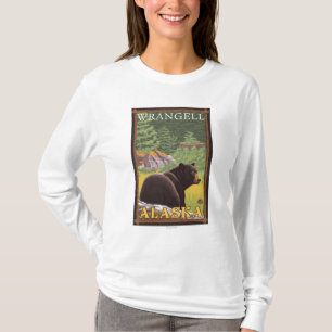 T-shirt Ours noir dans la forêt - Wrangell, Alaska