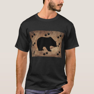 T-shirt Ours Noir Et Paniers Ours