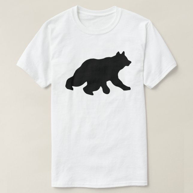 T-shirt Ours noir personnalisable  (Design devant)