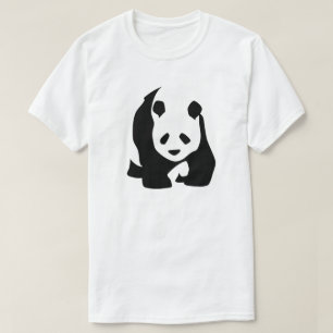 T-shirt Ours panda, à la baisse, CUB, noir et blanc