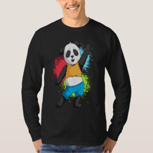 T-shirt Ours Panda Arc-en-ciel Ours de danse Danse Couleu