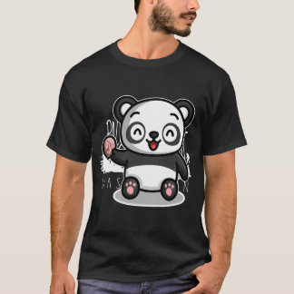 T-shirt Ours Panda De Concha Rose