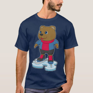 T-shirt Ours Patinage sur glace Patins sur glace