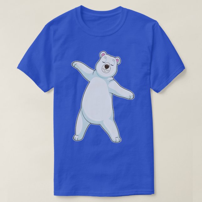 T-shirt Ours polaire au Yoga Fitness à debout (Design devant)