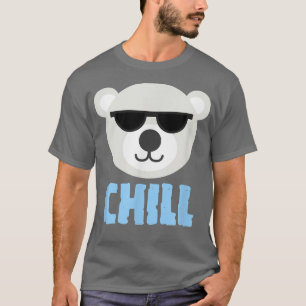 T-shirt Ours Polaire Chillant Dans Les Lunettes De Soleil