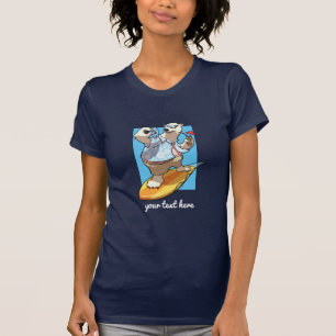 T-shirt Ours polaire cool surf avec cocktail Dessin