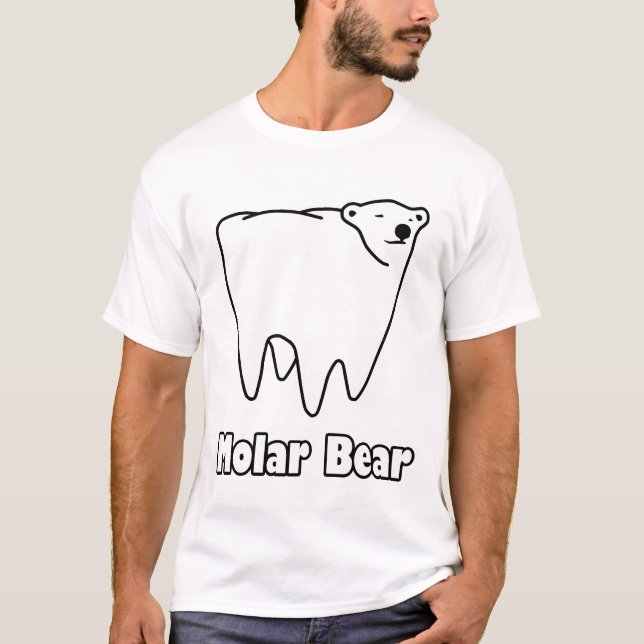 T-shirt Ours polaire de dent d'ours molaire (Devant)
