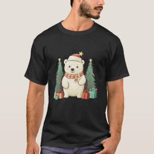 T-shirt Ours polaire de Noël mignon