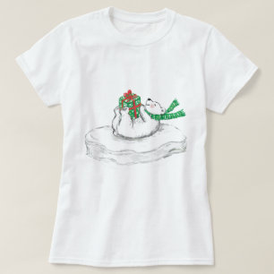 T-shirt Ours polaire en caricature mignonne avec cadeaux d