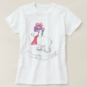 T-shirt Ours polaire en caricature mignonne avec cadeaux d