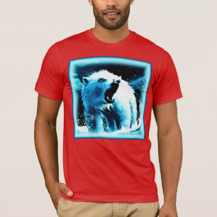 T-shirt "Ours Polaire En Colère" Belle Peinture. Commandez