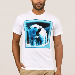 T-shirt "Ours Polaire En Colère" Belle Peinture. Commandez