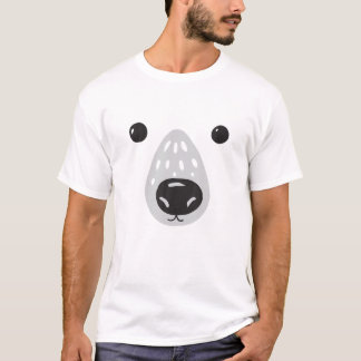 T-shirt Ours Polaire Enfants Costume Ours Visage Cool Zoo 
