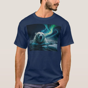 T-shirt Ours polaire, Flottes de glace et Aurora Art