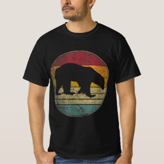 T-shirt Ours Polaire Vintage désorganisé Silhouette rétro