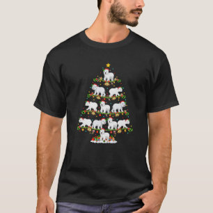 T-shirt Ours polaire Xmas Arbre Éclairage Père Noël Ours p