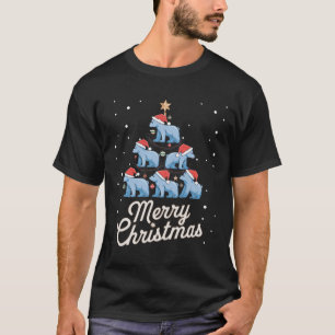T-shirt Ours polaire Xmas Arbre Ours Noël Arbre de Noël Jo