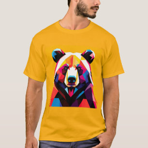 T-shirt Ours polygonal de style abstrait