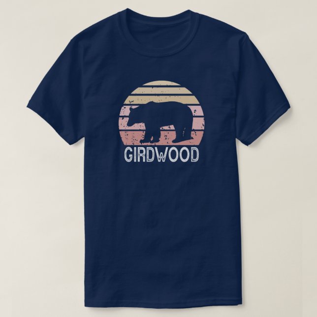 T-shirt Ours rétro de Girwood Alaska (Design devant)