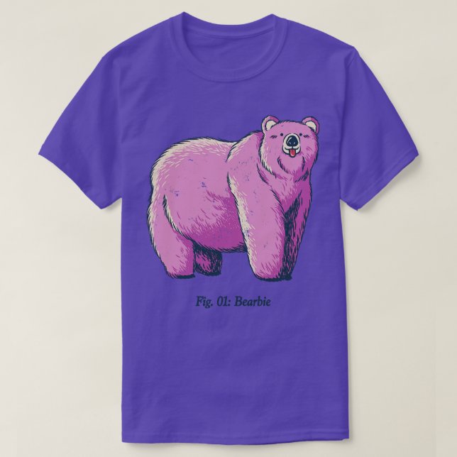 T-shirt Ours rose (Design devant)