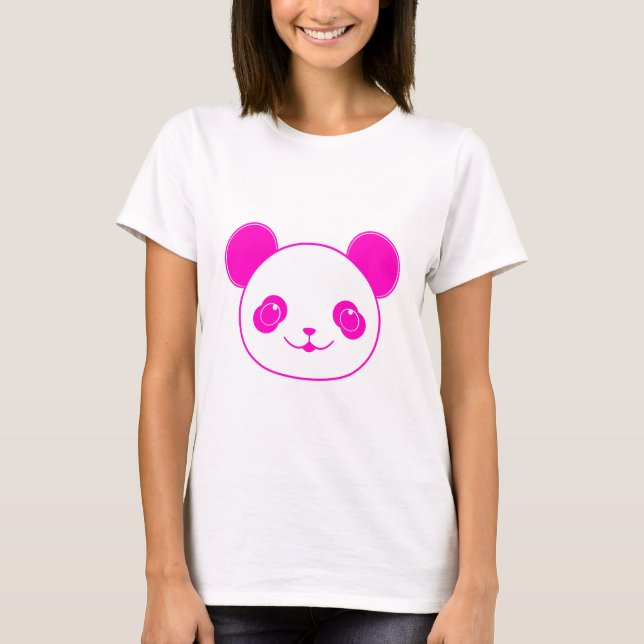 T-shirt Ours rose Kawaii Panda (Devant)