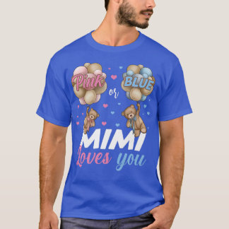 T-shirt Ours Rose Ou Bleu Mimi Vous Aime Révéler Le Sexe